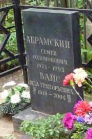 Вайс Ида Григорьевна, Москва, Востряковское кладбище